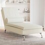 Voir la diapositive 1 : VIDAXL Chaise longue de massage avec traversin creme velours