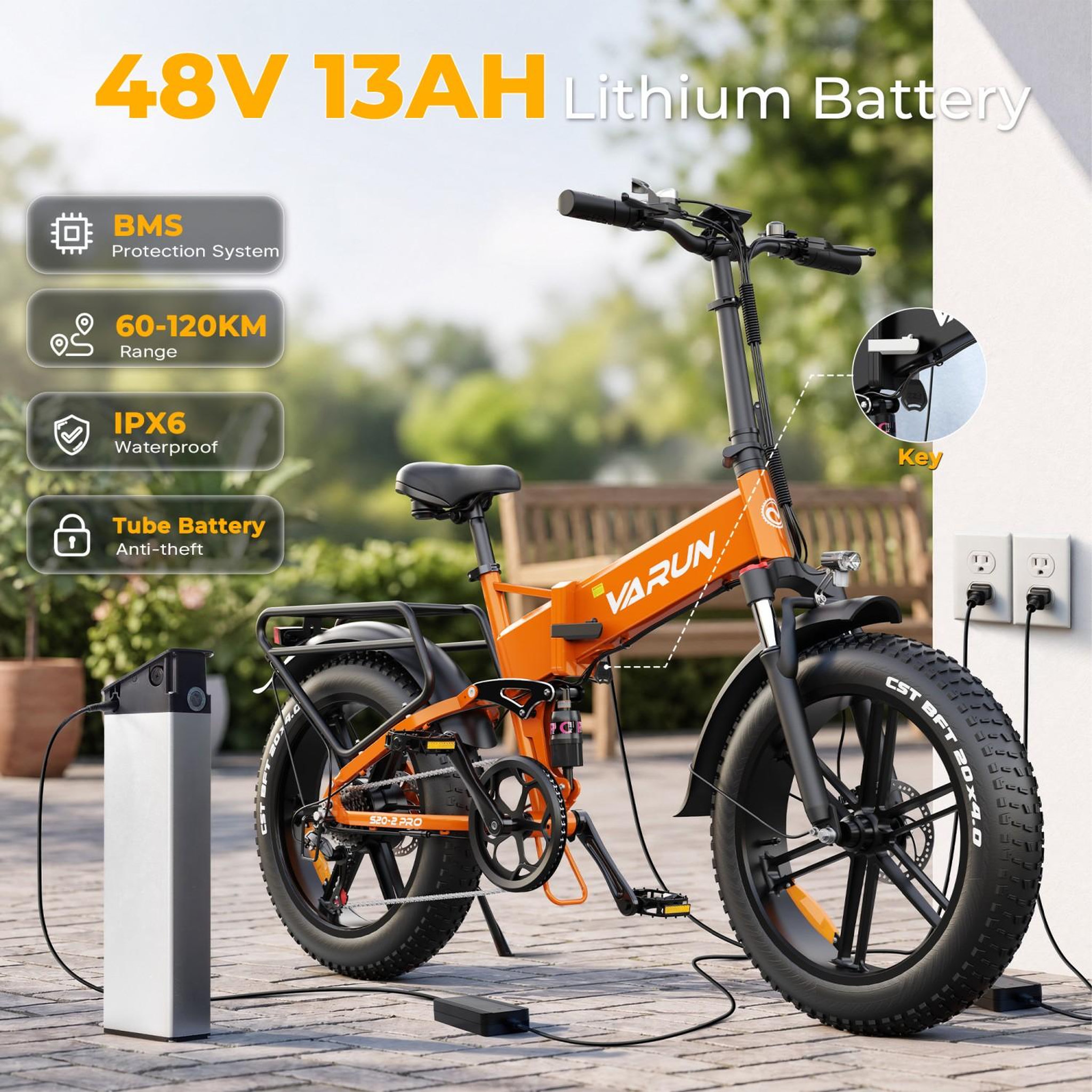 Voir la diapositive 5 : VARUN Vélo électrique pliable varun s20-2 pro