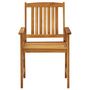 Voir la diapositive 4 : VIDAXL Chaises de jardin lot de 8 Bois d'acacia solide