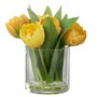 Paris Prix Fleur Artificielle & Vase  Tulipes  19cm Jaune