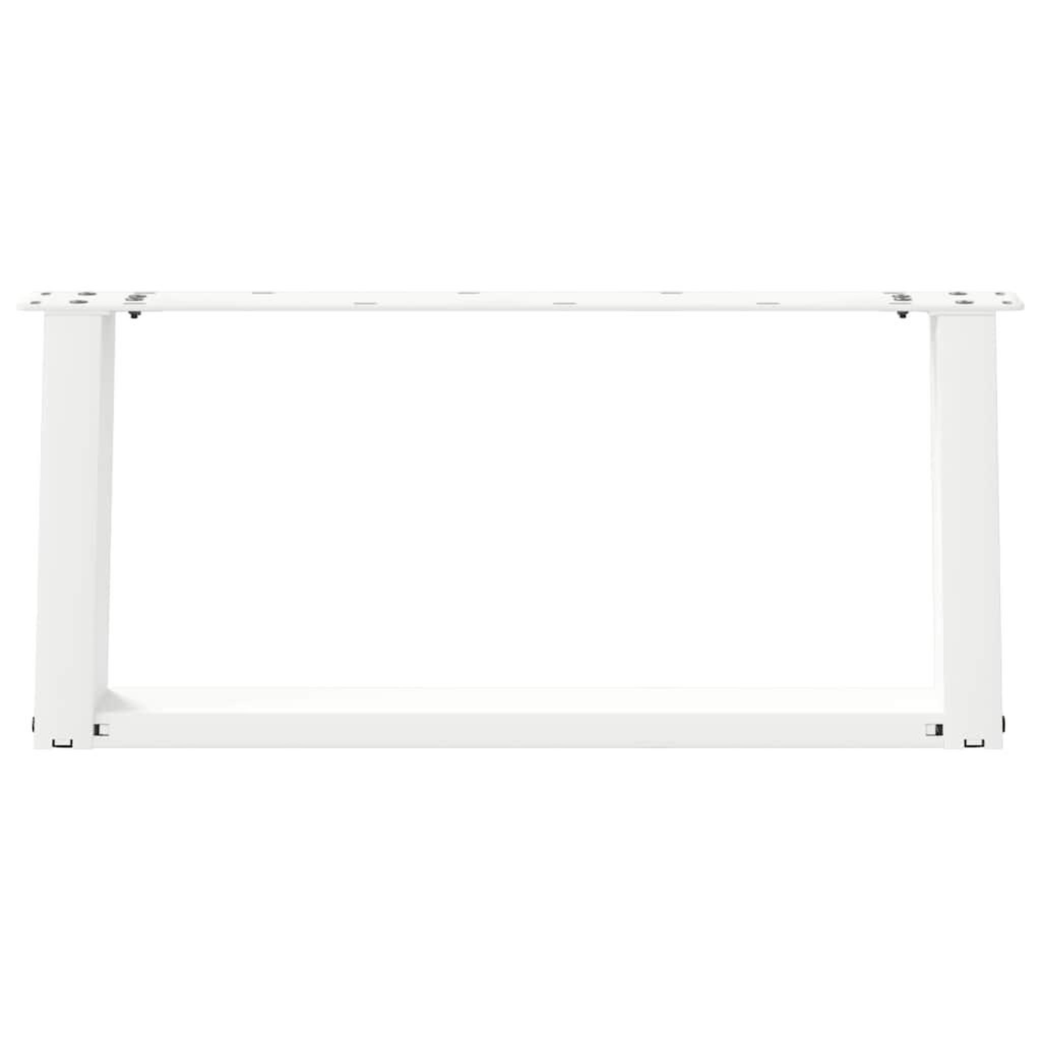 Voir la diapositive 5 : VIDAXL Pieds de table basse forme de U 2 pcs blanc 70x(30-31) cm acier
