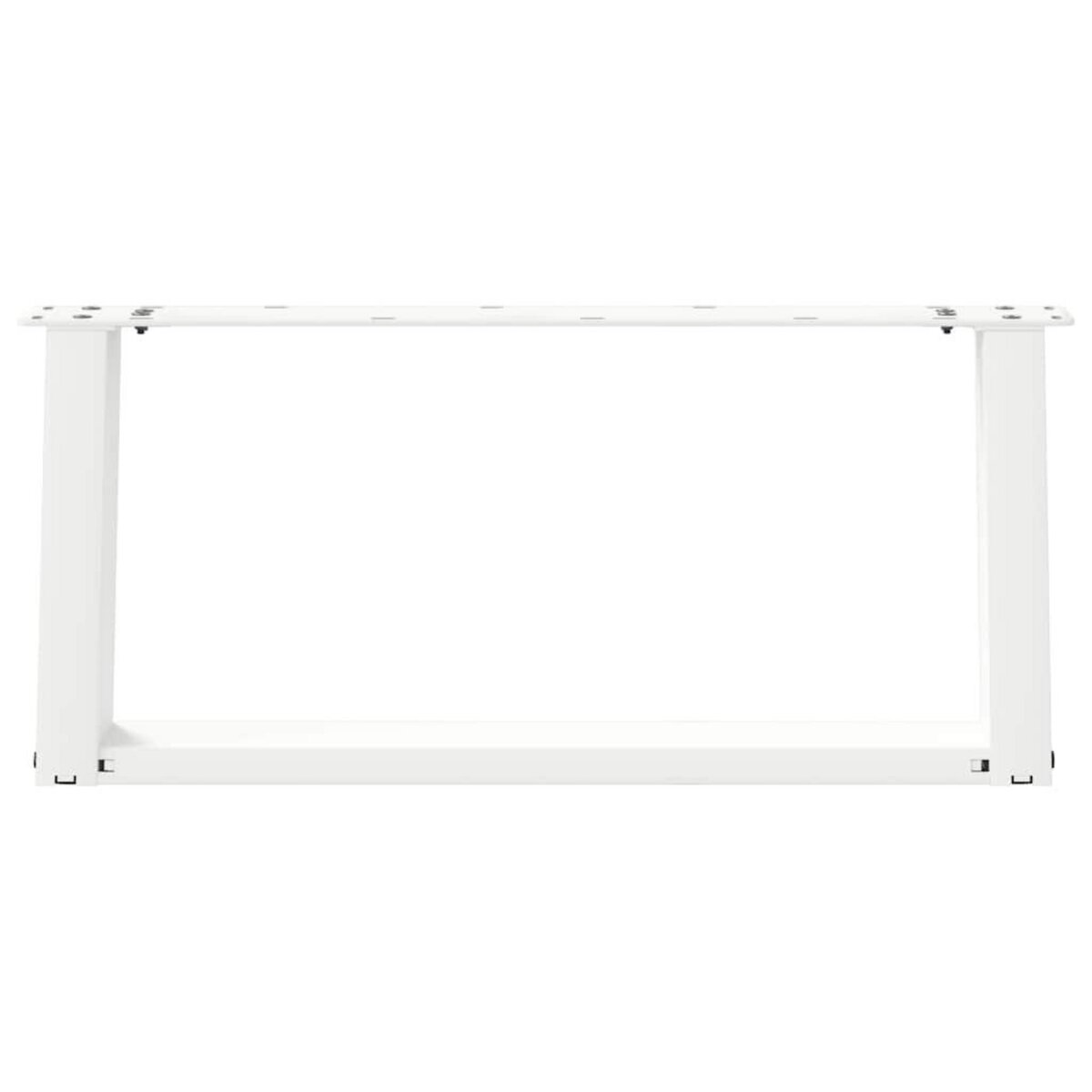 VIDAXL Pieds de table basse forme de U 2 pcs blanc 70x(30-31) cm acier