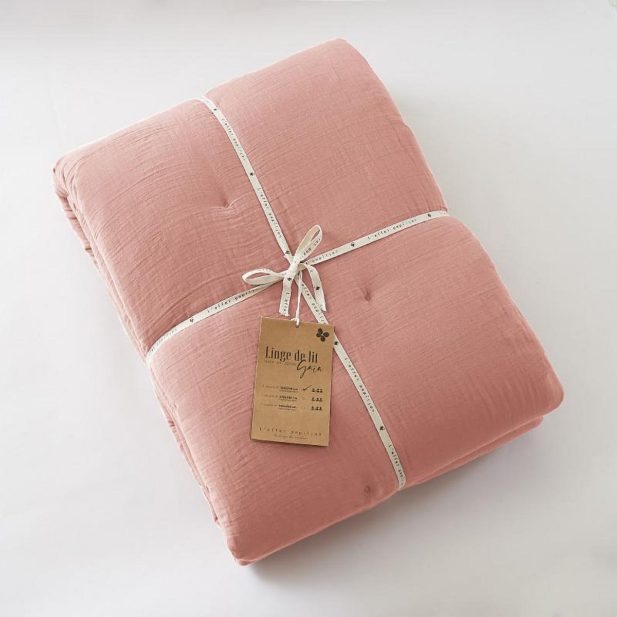 L EFFET PAPILLON Edredon ou Bout de lit  Gaïa  toutes dimensions  Gaze de Coton  l'Effet Papillon -  - 150 x 150 cm