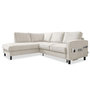 Voir la diapositive 1 : BEST MOBILIER Molly - canapé d'angle gauche 5 places convertible en tissu