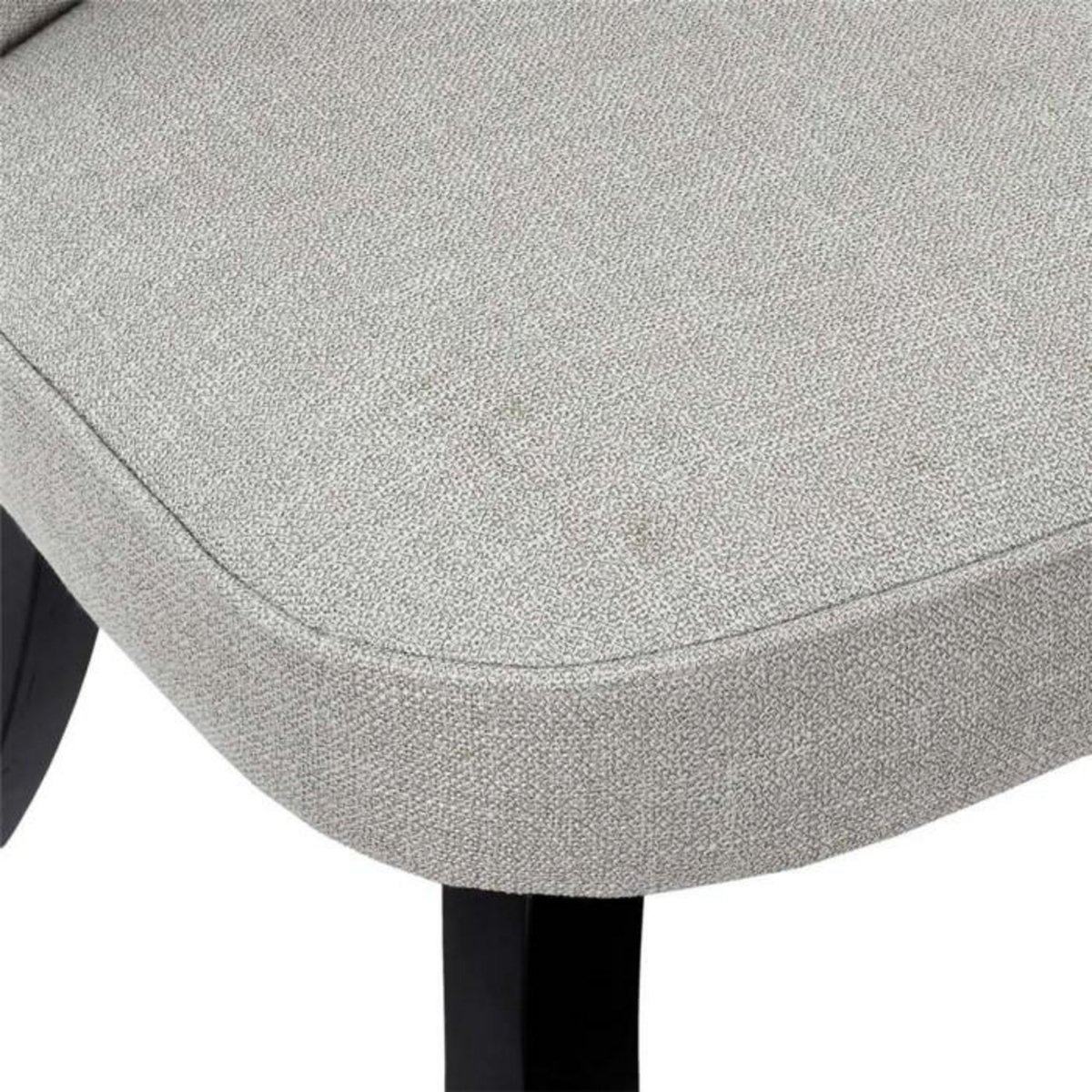 Paris Prix Fauteuil en Tissu Design  Eleonor  68cm Gris & Noir