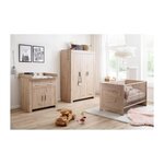 Trendteam Chambre bébé Trio : Lit 70 x 140 cm + Commode a langer + Armoire AHOI - Chene - TREND TEAM