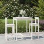 Voir la diapositive 1 : VIDAXL Ensemble de bar de jardin 3 pcs blanc bois de pin massif