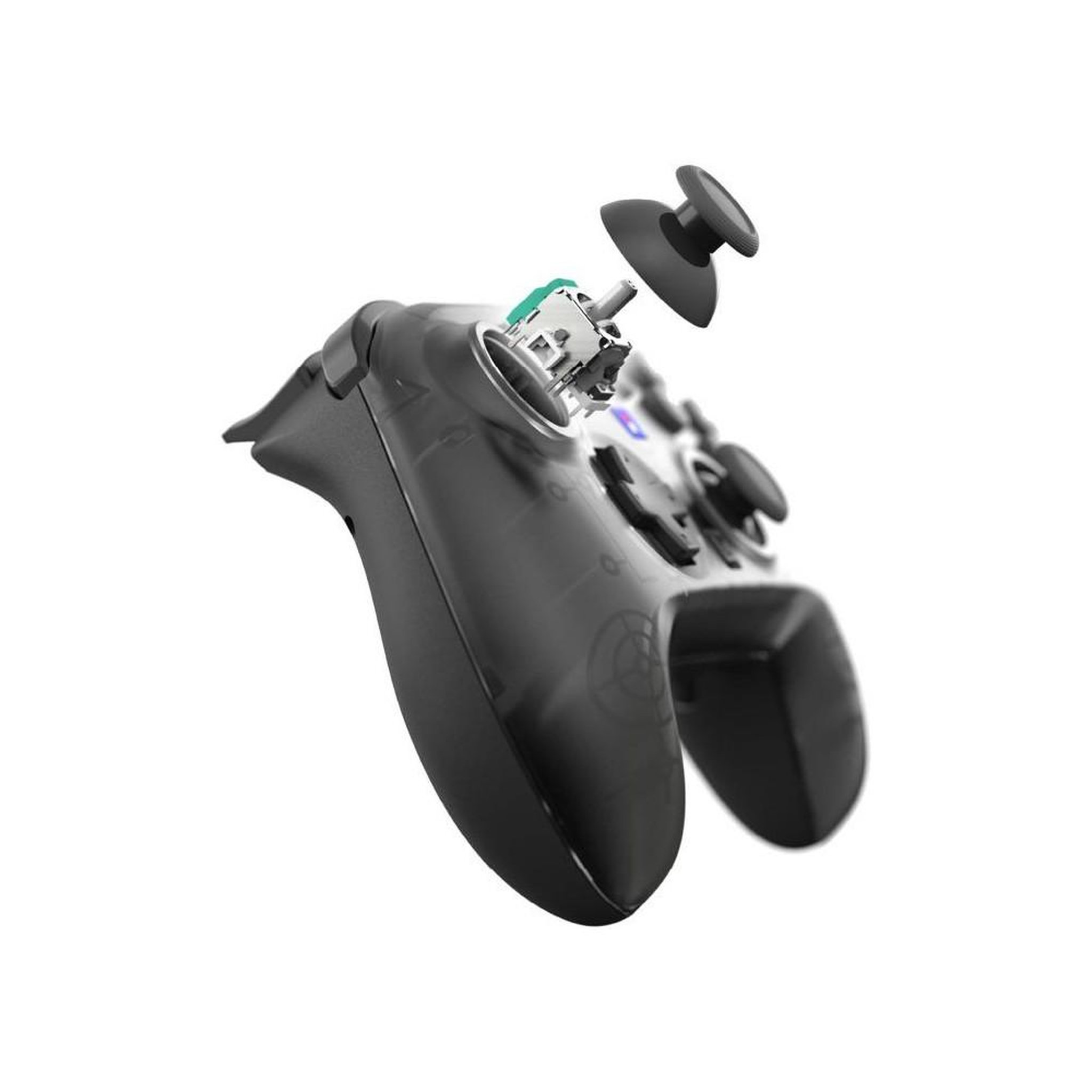 Voir la diapositive 3 : HORI Manette sans fil pour Nintendo Switch 2 à sticks TMR, gyroscope et accéléromètre, boutons Turbo/Assign et boutons arrière programmables (noir et transparent)