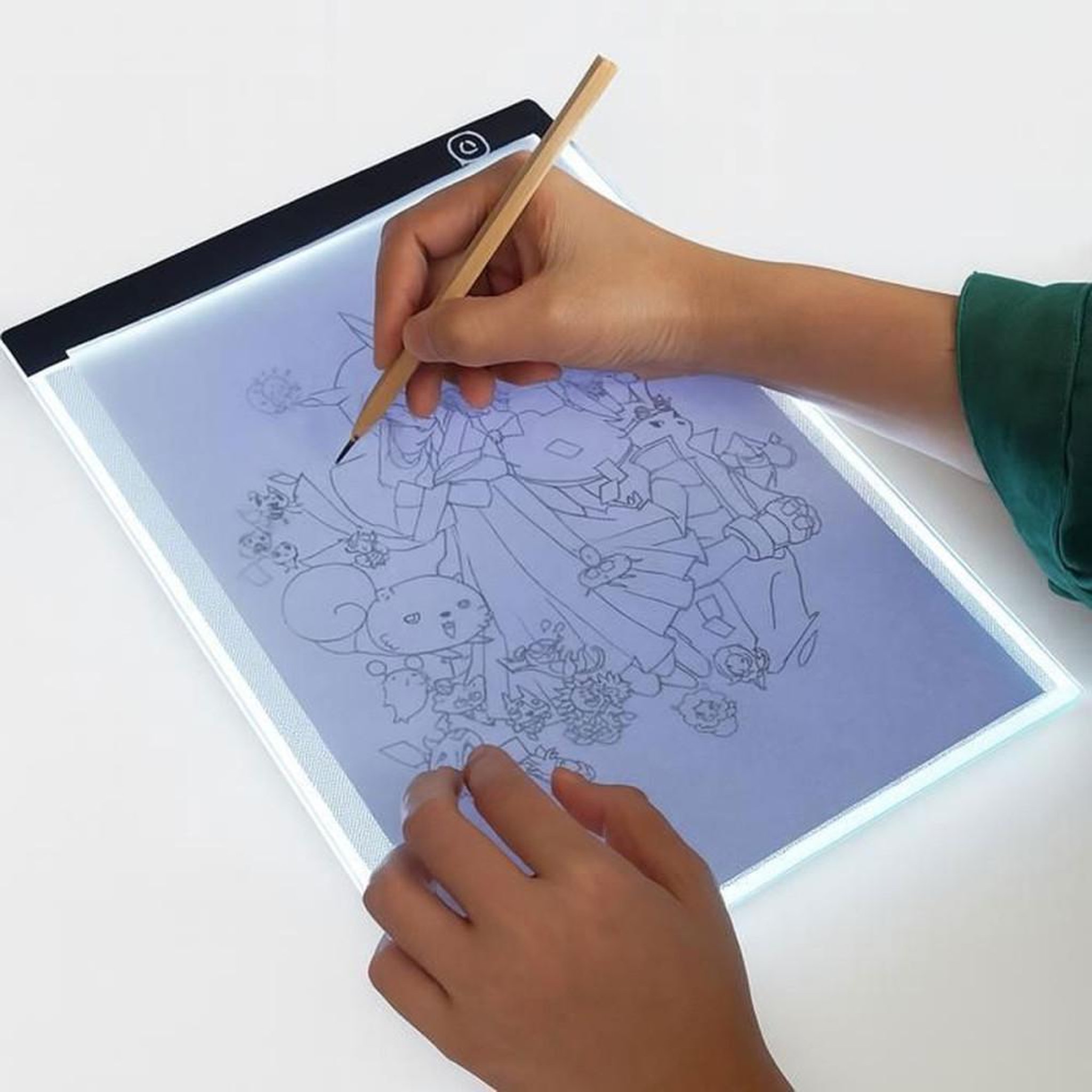 Tablette lumineuse LED A4 portable, planche à dessin à intensité réglable tactile 3 niveaux, décalque, croquis, calligraphie