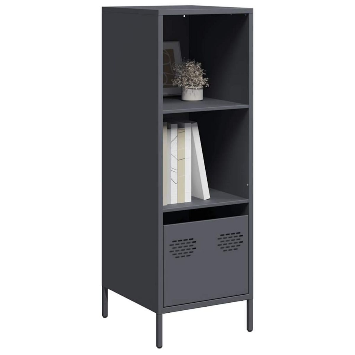 VIDAXL Buffet haut anthracite 35x39x103,5 cm acier