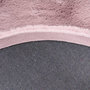 Voir la diapositive 4 : Paris Prix Tapis Uni Rond Doux à Poils Longs  Rabbit  Rose
