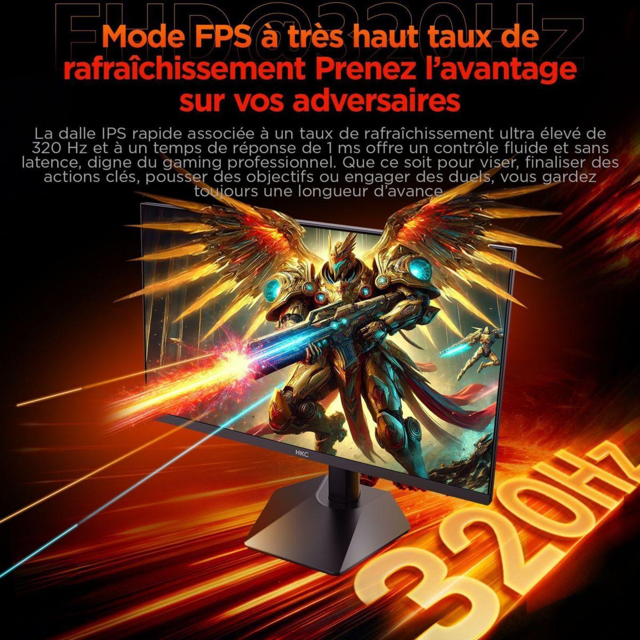 Voir la diapositive 4 : HKC Ecran pc gamer 27  dual mode 4k uhd 160 hz / fhd 320 hz fast ips hdr400 - g27h7p