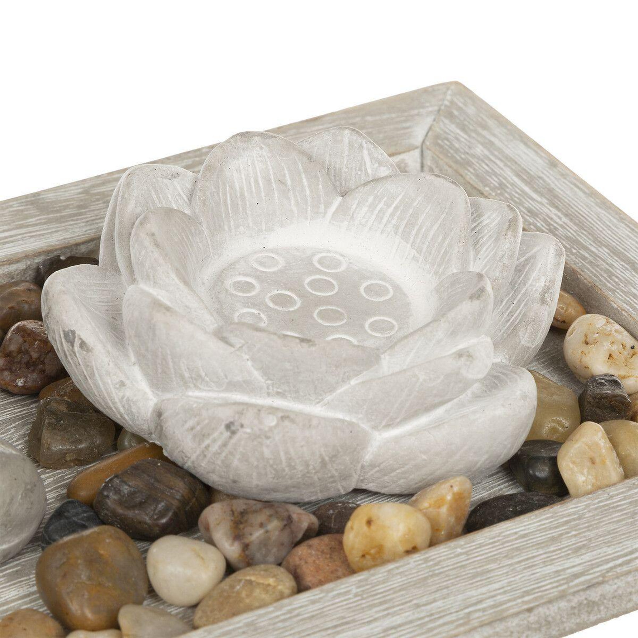Voir la diapositive 3 : ATMOSPHERA Jardin zen déco  padmavati  34cm gris
