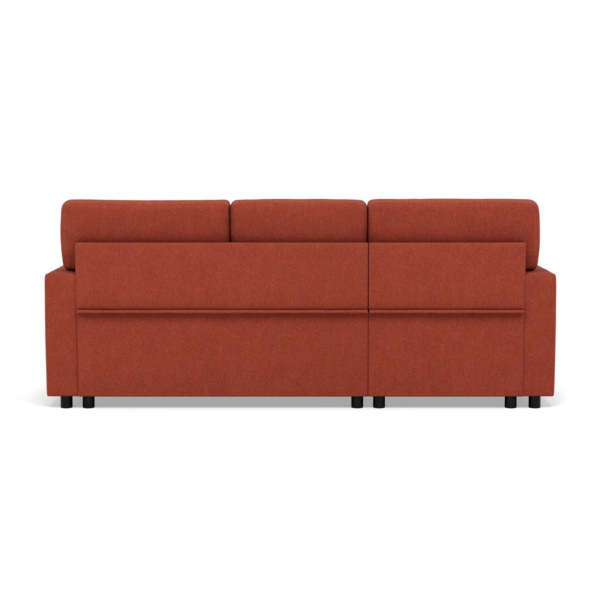 BEST MOBILIER Meiya - canapé d'angle réversible 4 places convertible avec coffre en tissu