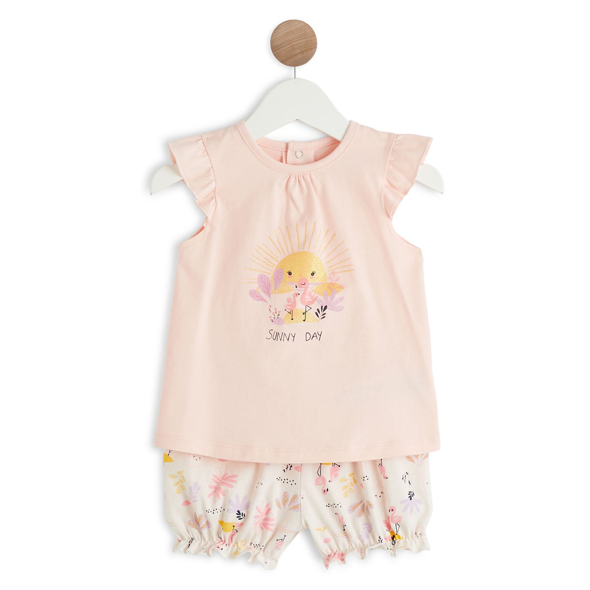 INEXTENSO Pyjashort flamant rose bébé fille