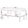 Voir la diapositive 6 : BEST MOBILIER Franco - table basse - effet bois - 1 niche - 100 cm
