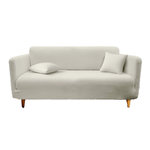 Douceur d'Intérieur Housse de canapé extensible en bouclette - 3 places - de 180 à 230 cm - Ecru