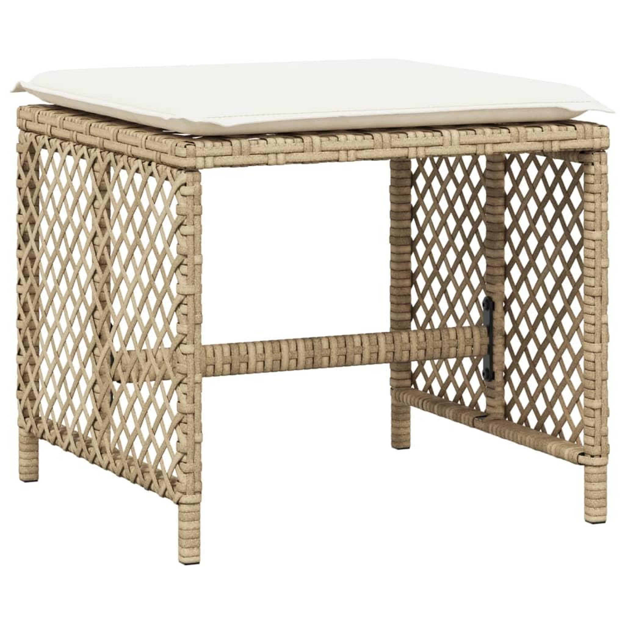 Voir la diapositive 5 : VIDAXL Ensemble a manger de jardin et coussins 9 pcs beige Poly rotin