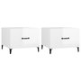Voir la diapositive 2 : VIDAXL Tables basses avec pieds metal 2 pcs Blanc brillant 50x50x40 cm