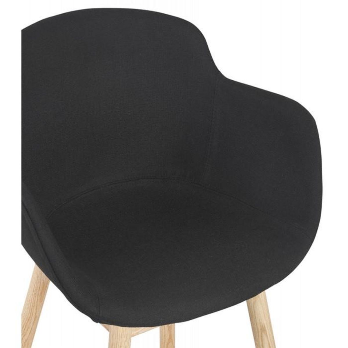 Paris Prix Chaise Design en Tissu  Angie  80cm Noir