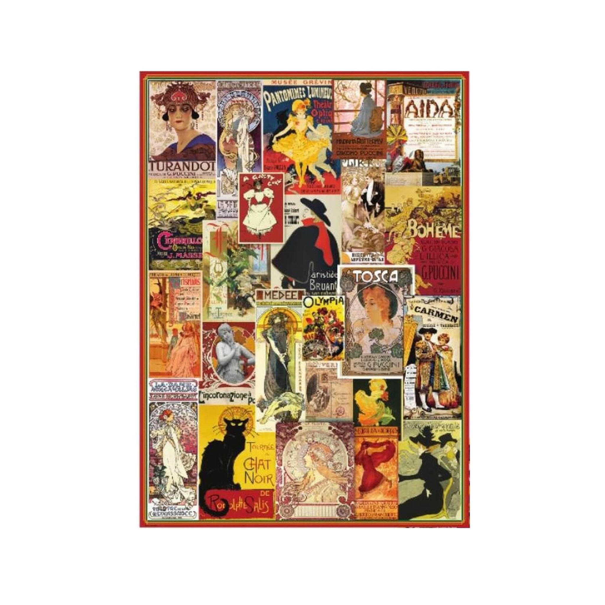 Eurographics Puzzle 1000 pièces : Affiches vintage de théâtre et opéra