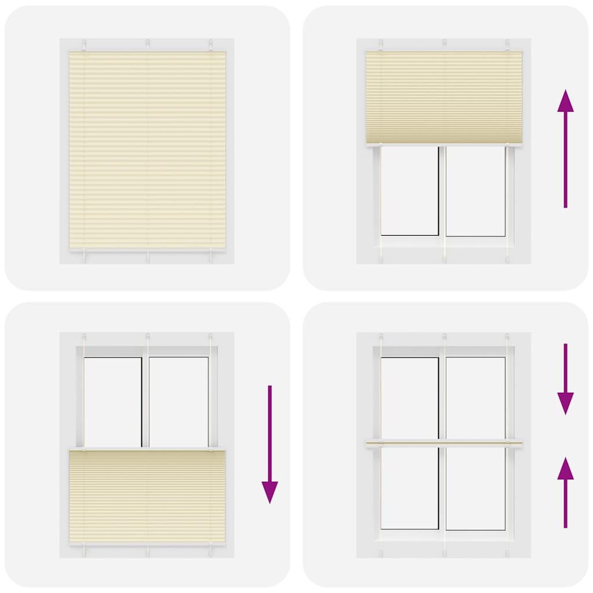 Voir la diapositive 5 : VIDAXL Store plisse creme 105x100cm largeur du tissu 104,4cm polyester
