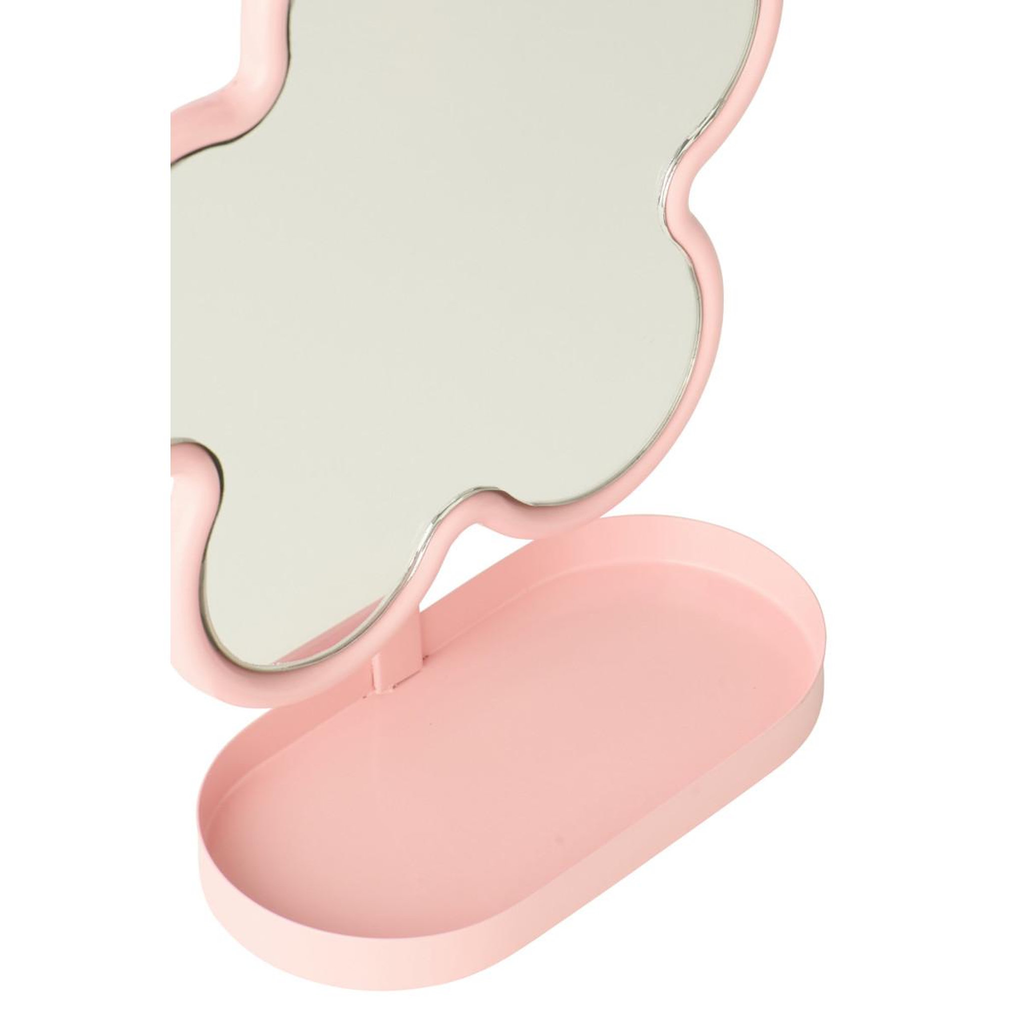 Voir la diapositive 2 : J-LINE Miroir enfant fleur  blossom  27cm rose
