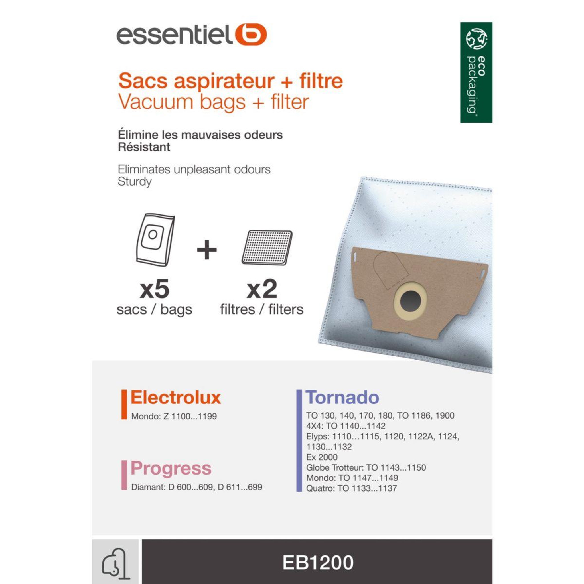 ESSENTIEL B Sac aspirateur eb1200