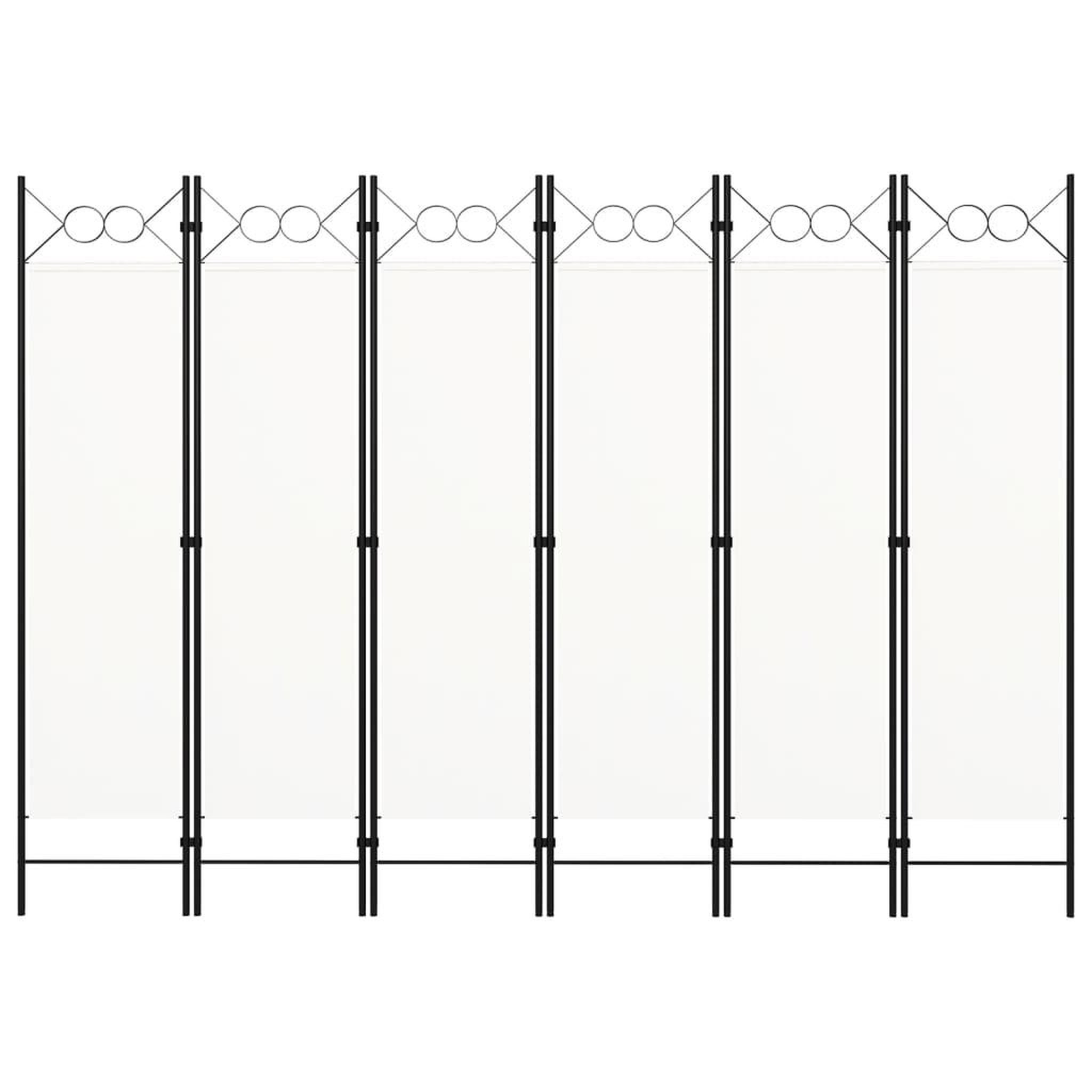 Voir la diapositive 3 : VIDAXL Cloison de separation 6 panneaux Blanc 240x180 cm