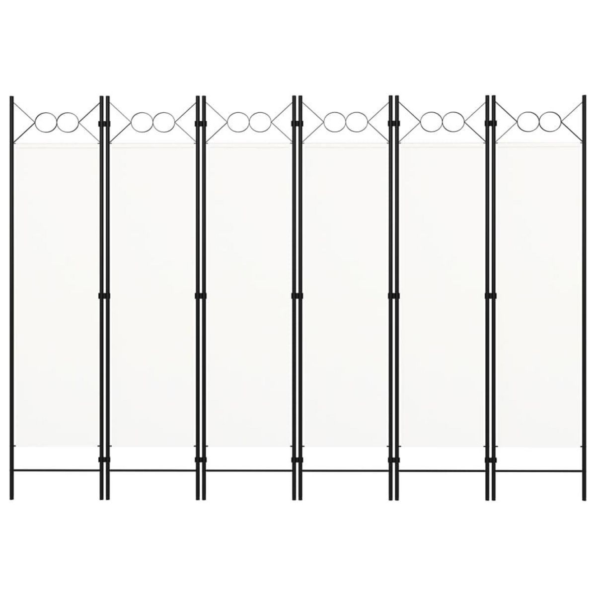 VIDAXL Cloison de separation 6 panneaux Blanc 240x180 cm