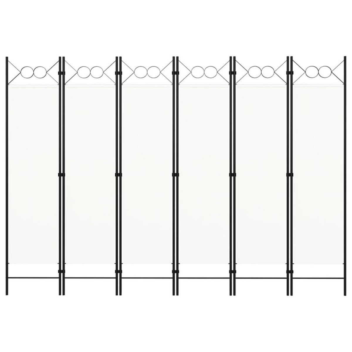 VIDAXL Cloison de separation 6 panneaux Blanc 240x180 cm