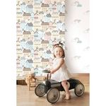 Noordwand Noordwand Papier peint Mondo baby Clouds Blanc, bleu et rose