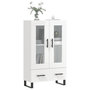 Voir la diapositive 3 : VIDAXL Buffet haut blanc brillant 69,5x31x115 cm bois d'ingenierie