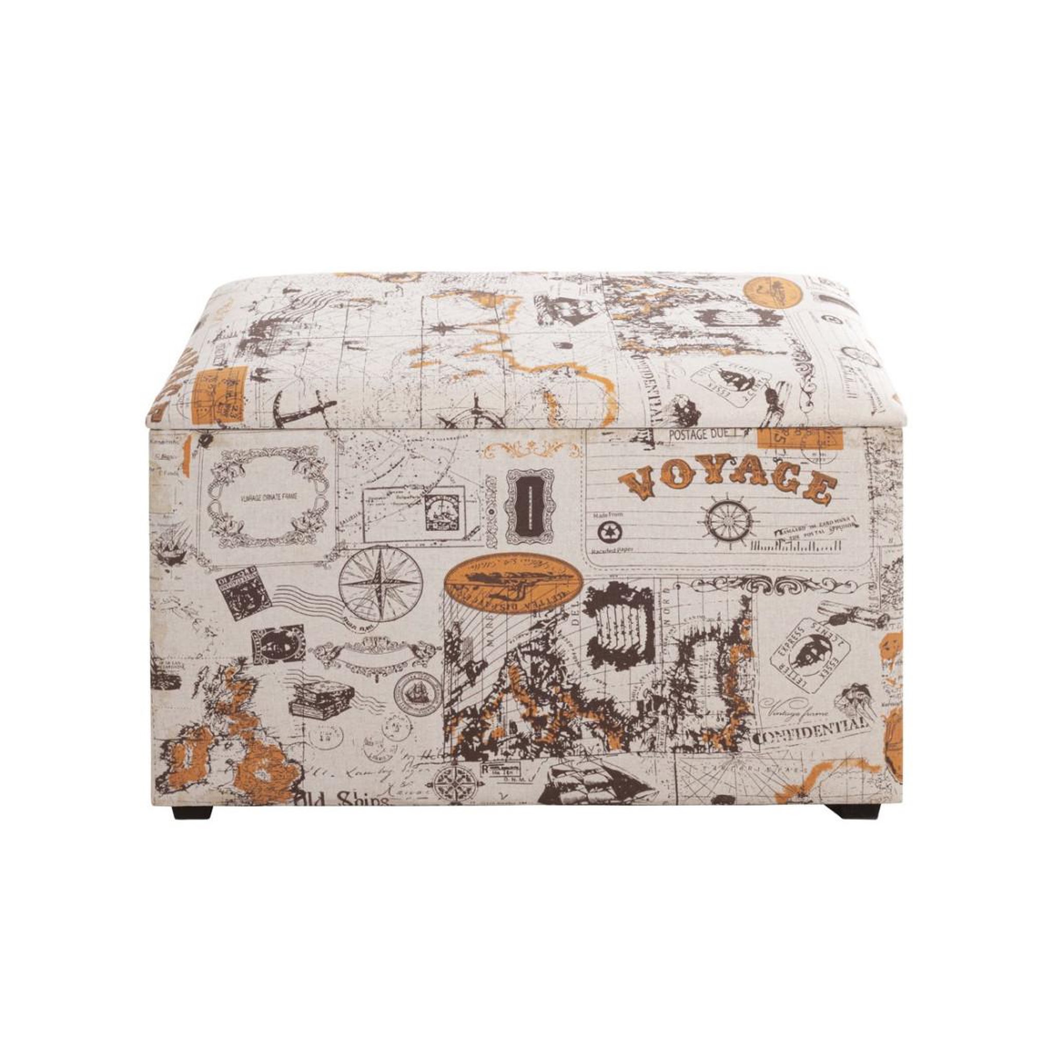 Voir la diapositive 5 : Paris Prix Coffre de rangement vintage  monde  65cm naturel