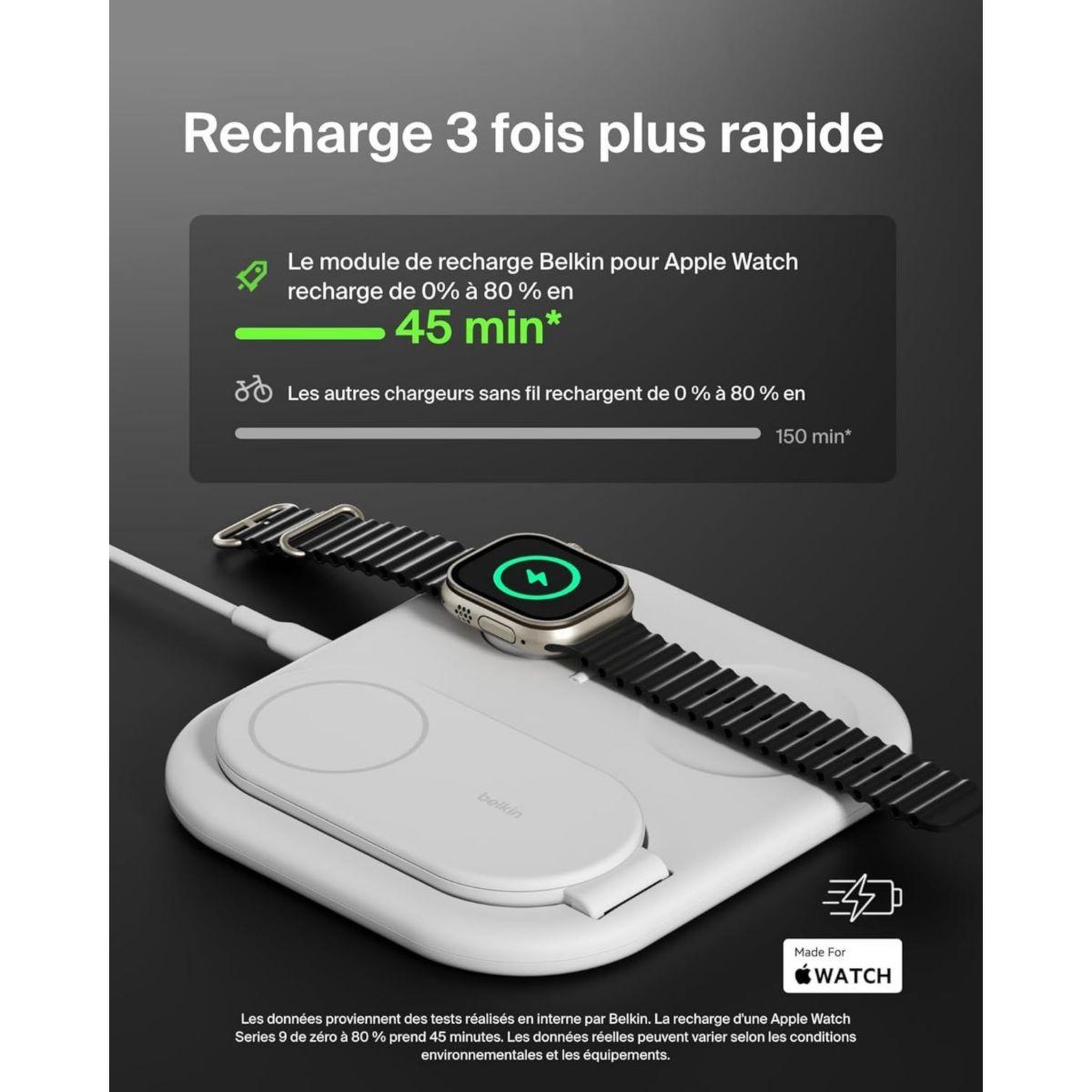 Voir la diapositive 4 : Belkin Chargeur induction induction 15w 3en1 blanc