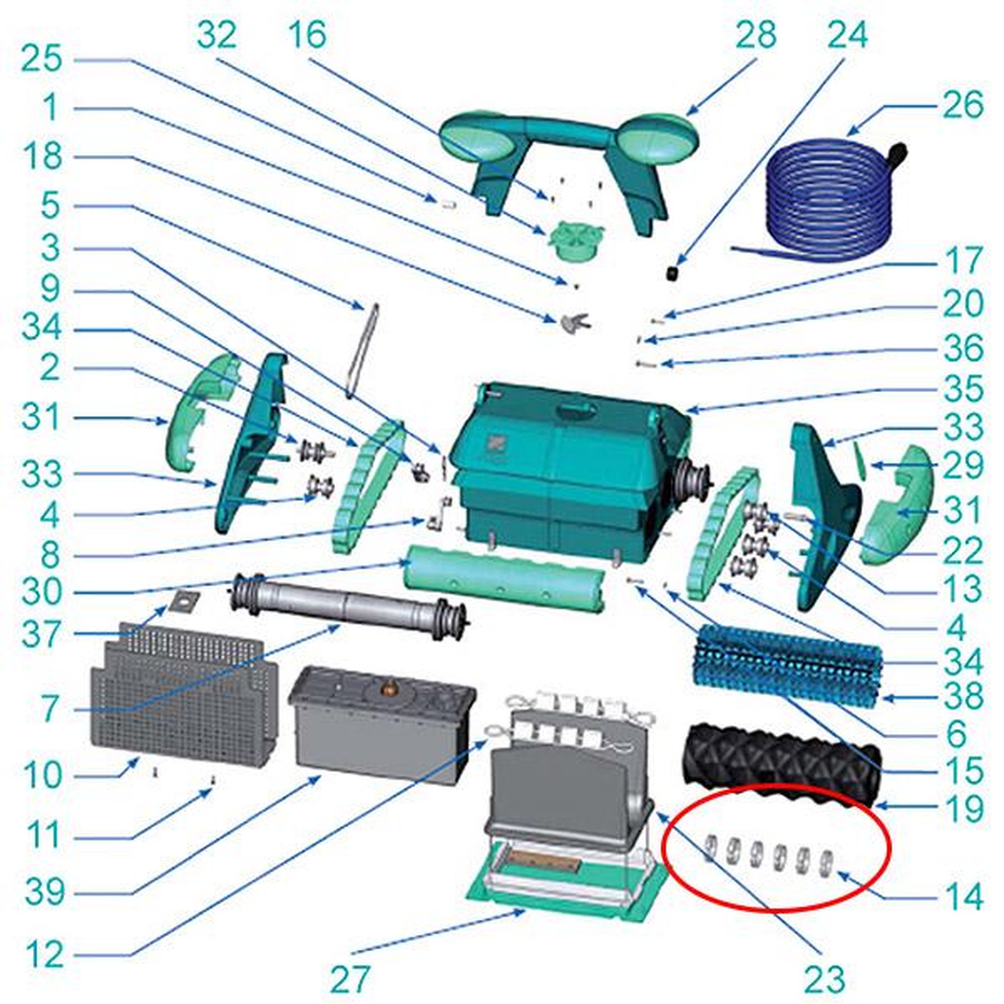 Voir la diapositive 2 : Zodiac Lot de 10 attaches mousses pour robot indigo - W0139A