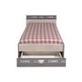 Voir la diapositive 4 : Lit junior style industriel couchage 90x200cm + 1 tiroir de rangement bout de lit LOFTY