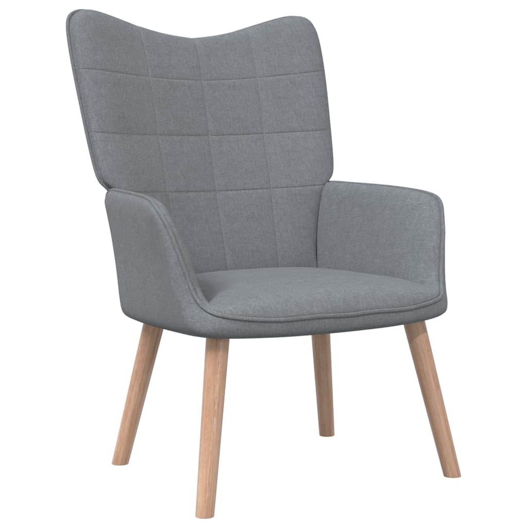 Voir la diapositive 2 : VIDAXL Chaise de relaxation Gris clair Tissu