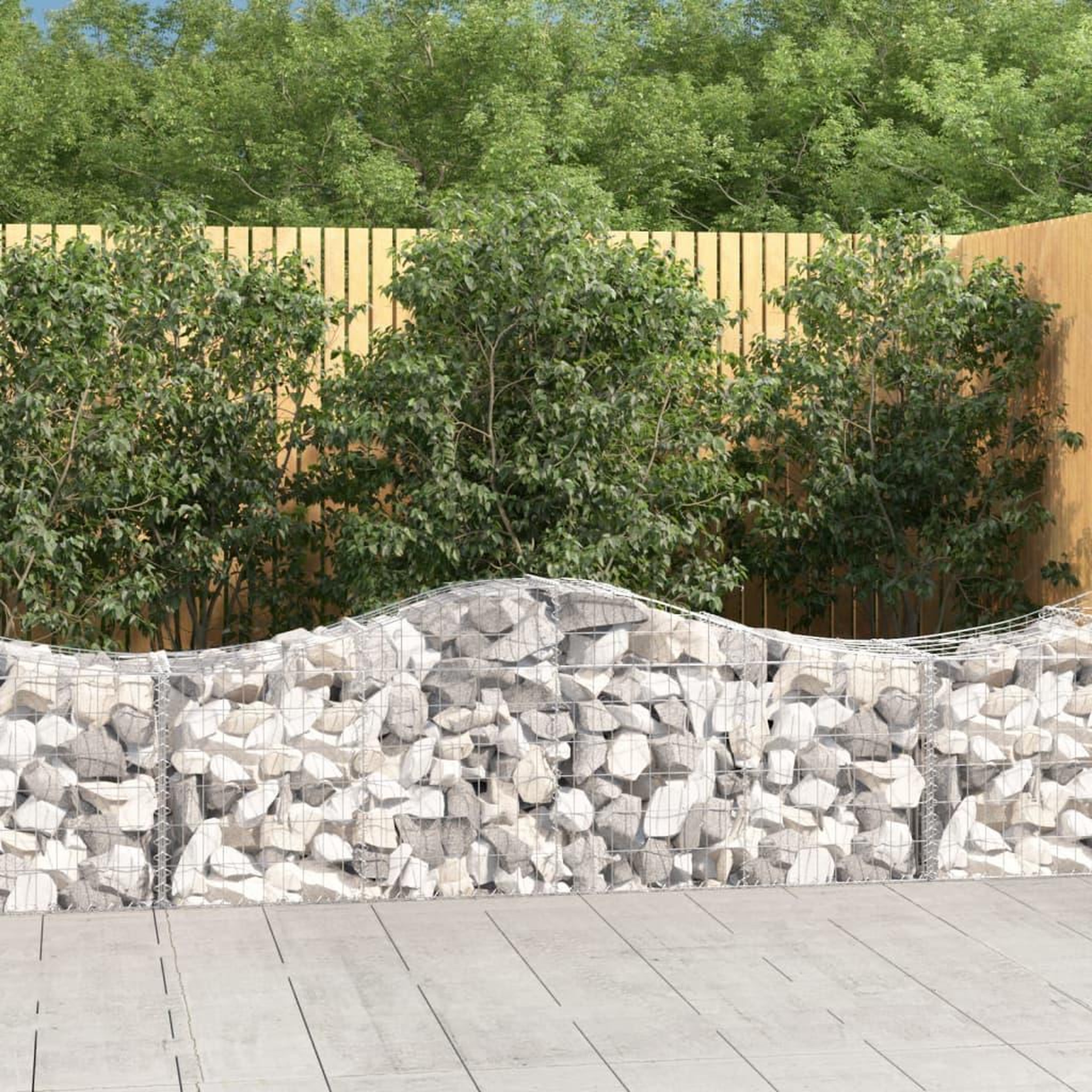 VIDAXL Paniers a gabions arques 40 pcs 200x50x60/80 cm fer galvanise