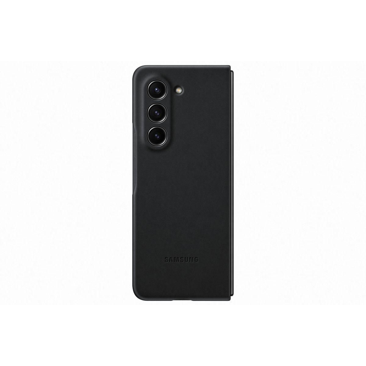 Samsung Coque Z Fold 5 Simili Cuir Graphite