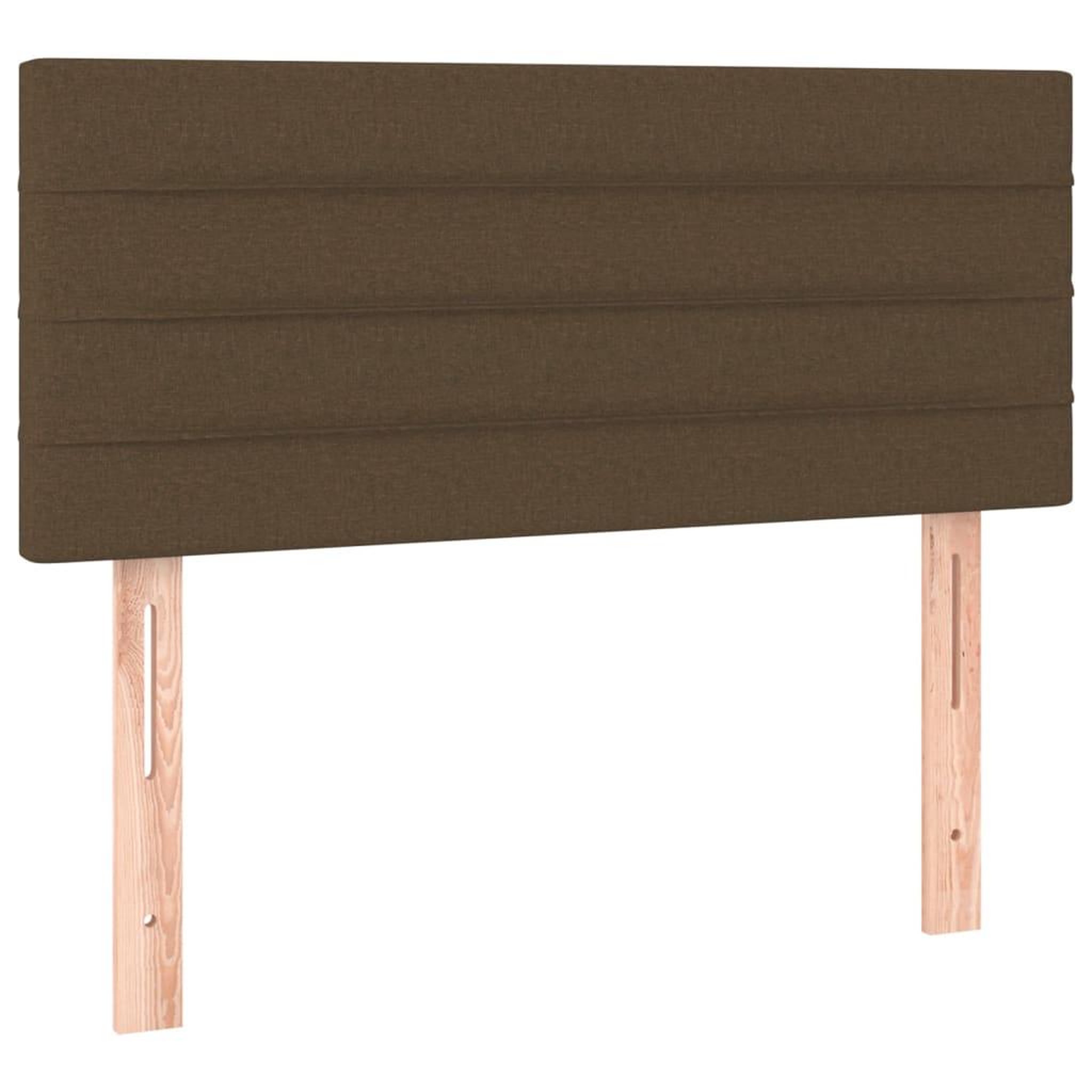 Voir la diapositive 2 : VIDAXL Tete de lit Marron Fonce 90x5x78/88 cm Tissu