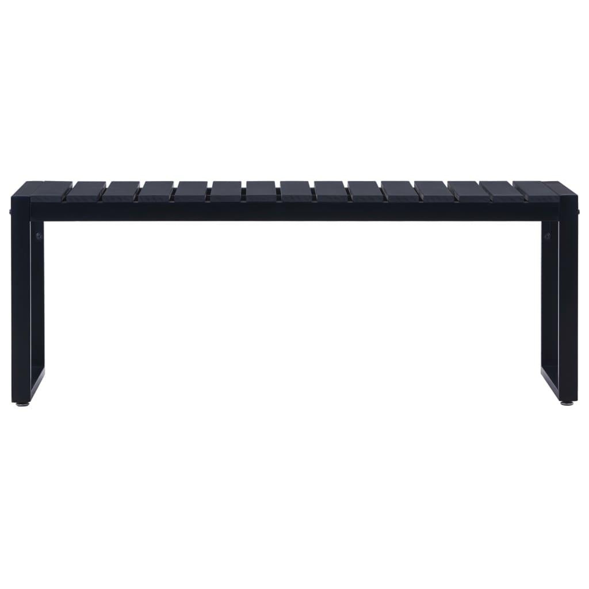 Voir la diapositive 2 : VIDAXL Banc de jardin 120,5 cm Panneau PS Noir