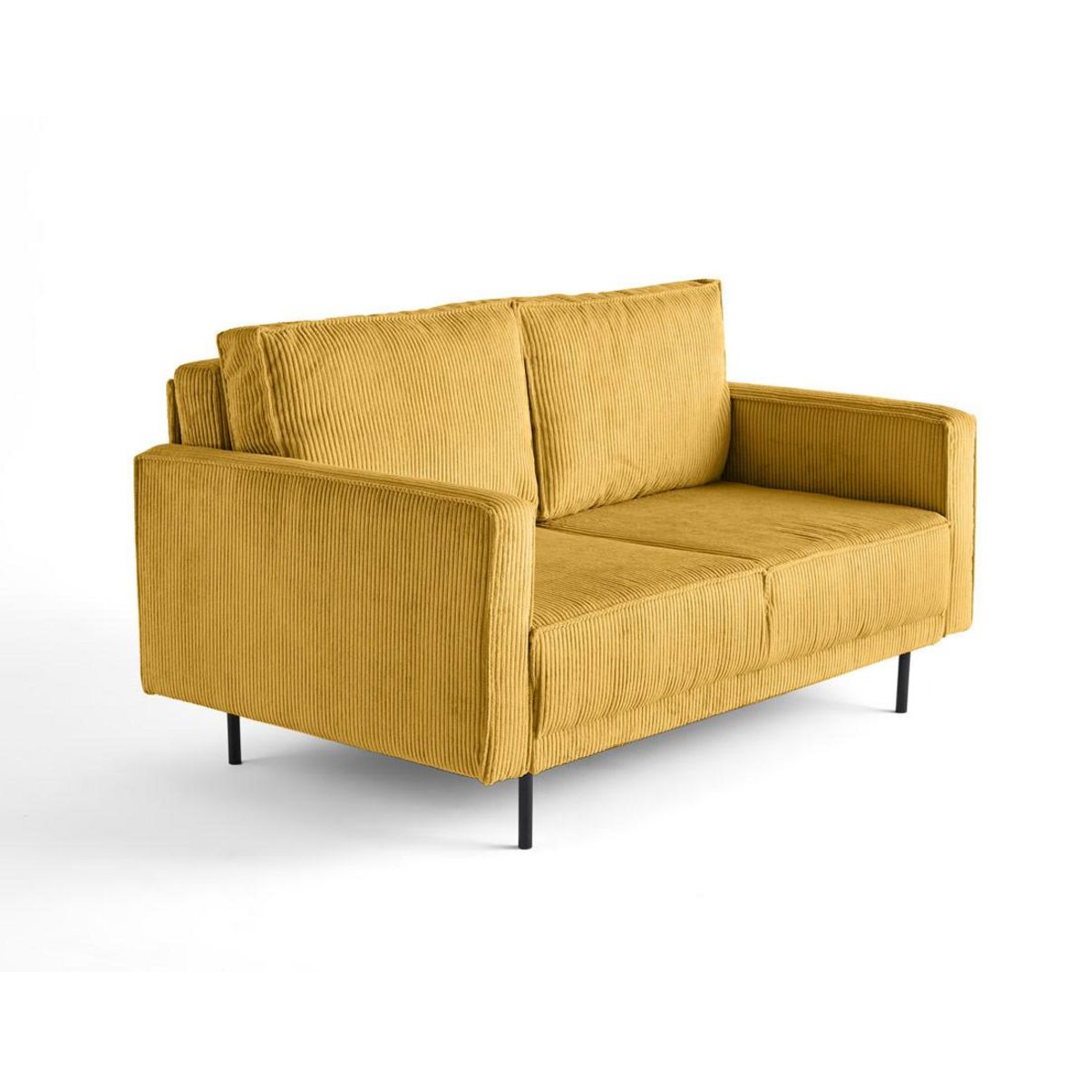 LISA DESIGN Charlie - canapé droit 2 places - en velours côtelé