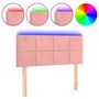 Voir la diapositive 2 : VIDAXL Tete de lit a LED Rose 80x5x78/88 cm Velours
