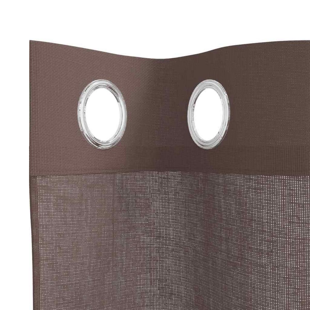 VIDAXL Rideaux en voile avec œillets 2 pcs marron 140x140 cm