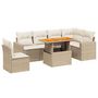 Voir la diapositive 2 : VIDAXL Salon de jardin avec coussins 7 pcs beige resine tressee