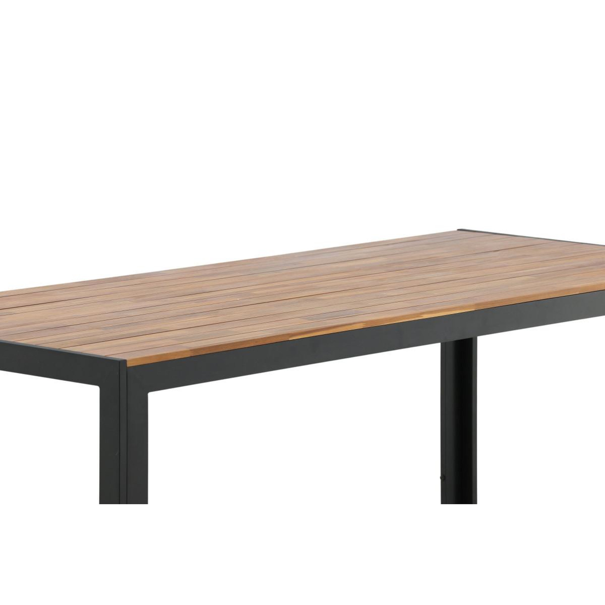 Voir la diapositive 4 : Paris Prix Table de jardin en bois  acacia  205cm naturel & noir