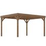 Voir la diapositive 1 : OUTSUNNY Pergola autoportante style rustique chic - Toit terrasse à décorer - dim. 3,65L x 3l x 2,15H m - bois sapin pré-huilé