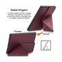 Voir la diapositive 3 : IBROZ Etui Origami Kindle Paperwhite 2021 Merlot