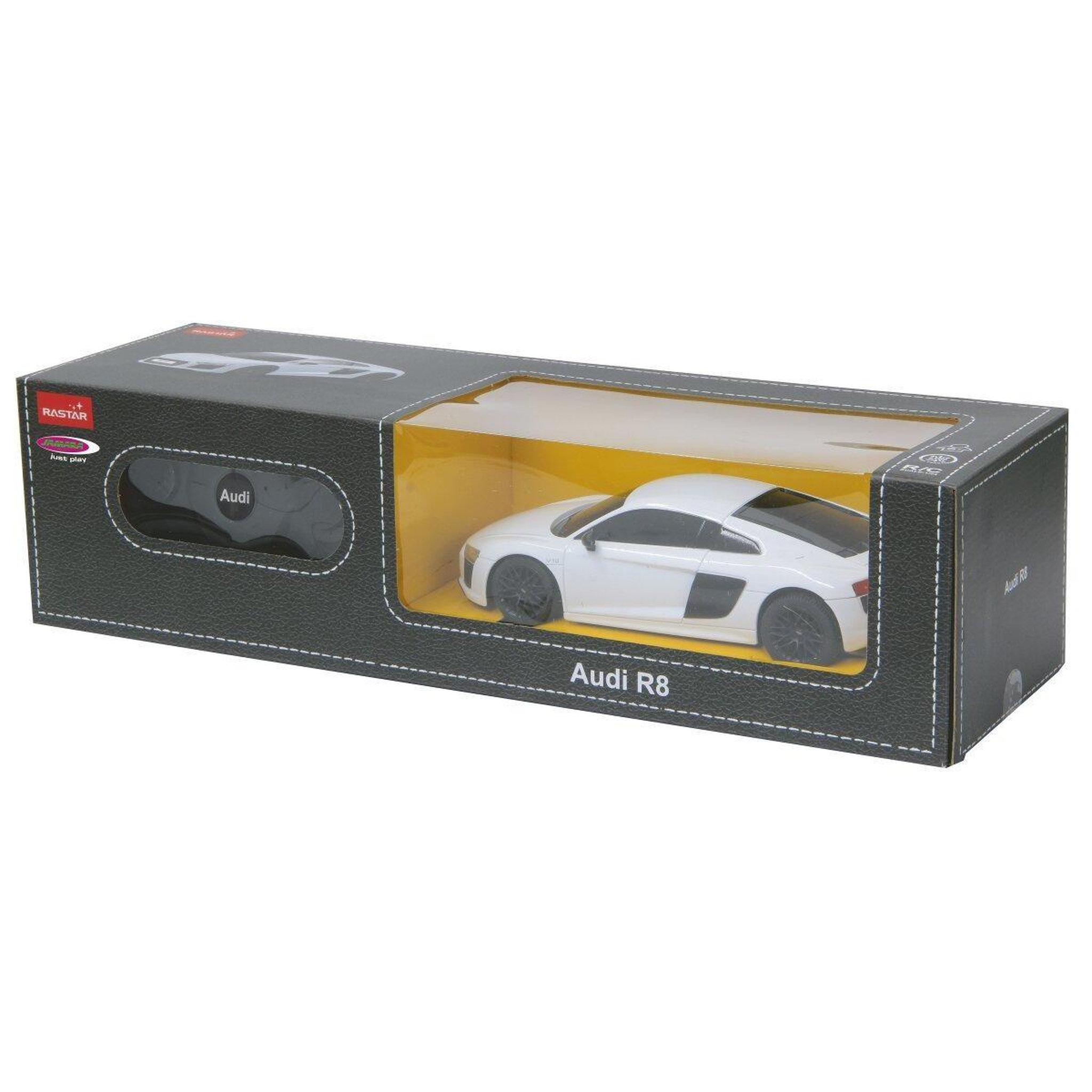 Voir la diapositive 2 : Jamara Voiture télécommandée audi r8 2015 1:24 blanc 2,4ghz